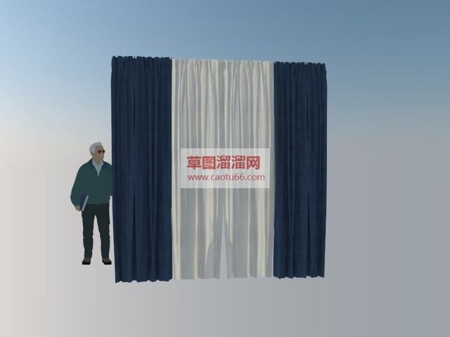 窗帘SU模型