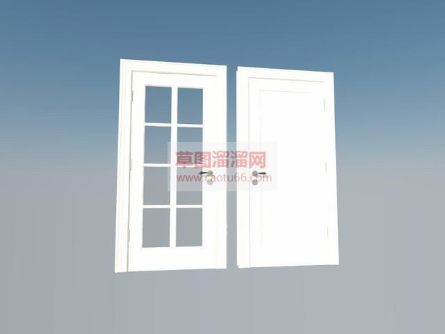 玻璃门室内门SU模型