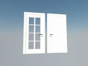 玻璃门室内门SU模型