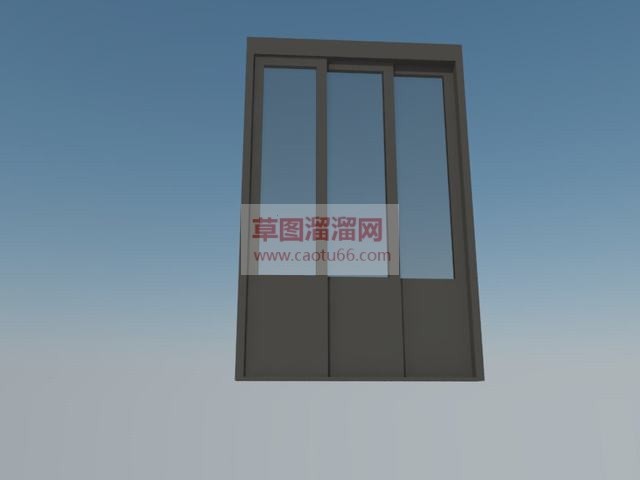 玻璃门门SU模型