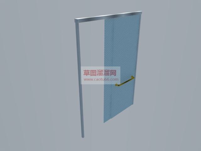 洗澡房推拉门玻璃门SU模型