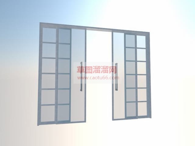 玻璃门移门推门SU模型