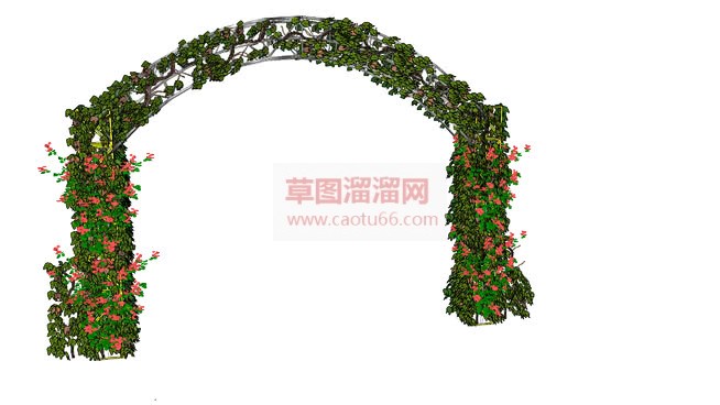 爬藤藤蔓花门SU模型