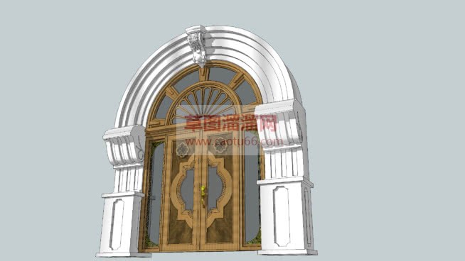 北欧住宅大门SU模型