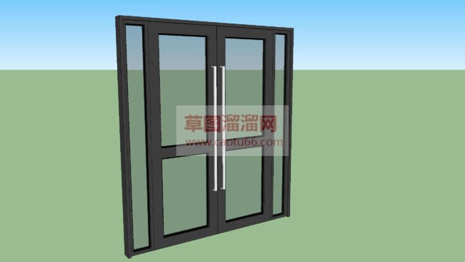 带把手的推玻SU模型