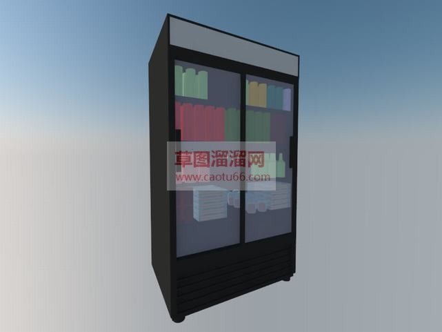 双推门电冰箱SU模型