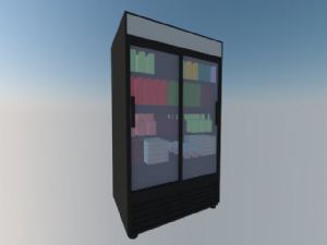双推门电冰箱SU模型