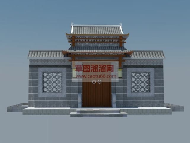 合院住宅中式SU模型