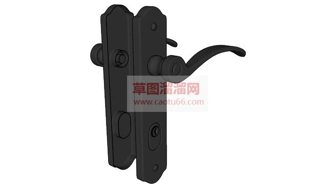 欧式门把手的SU模型
