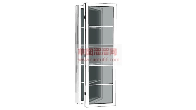 玻璃折叠门下SU模型