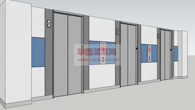 电梯的门SU模型