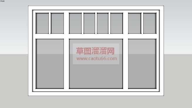 密封的玻璃窗SU模型