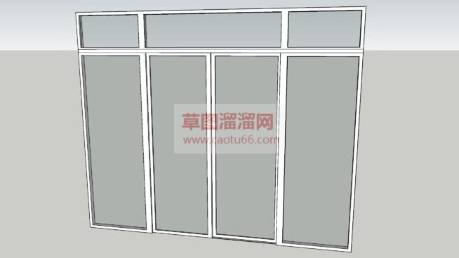 简单玻璃门+SU模型