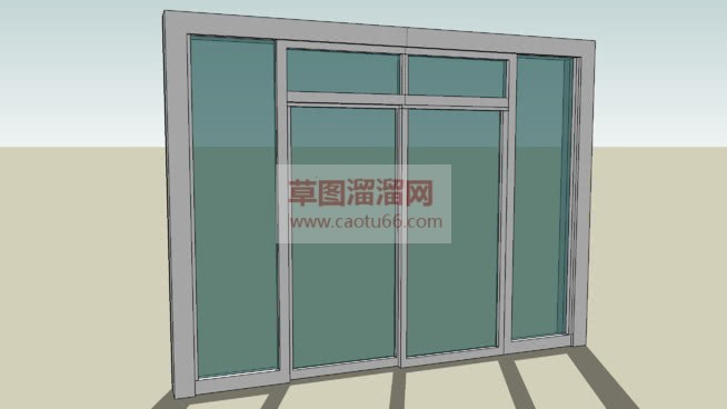 双开门推拉门SU模型