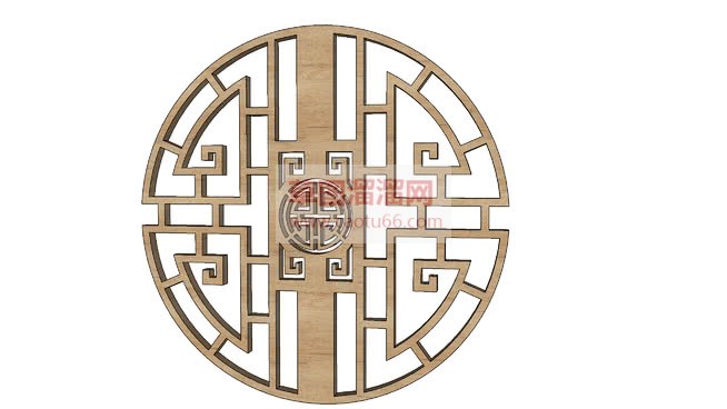 中式窗花装饰品SU模型