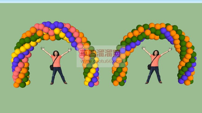 气球拱门SU模型