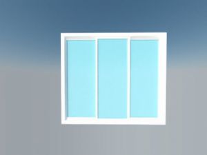 三窗口玻璃窗SU模型