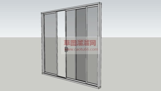 里落地窗样式SU模型