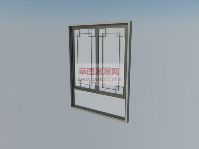 现代中式玻璃SU模型