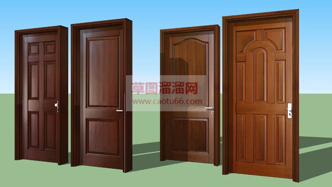 木门家具草图SU模型