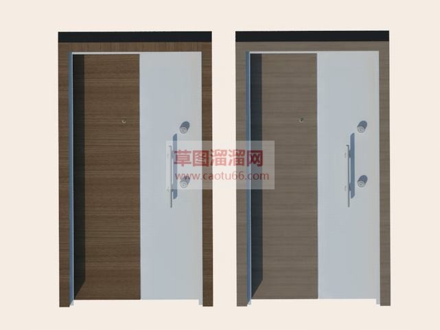 现代木质房间SU模型