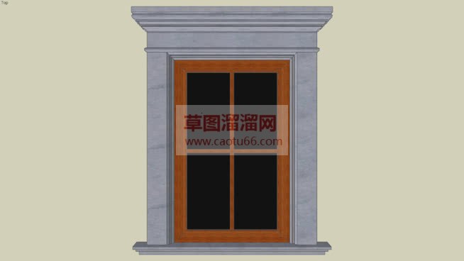 欧式套线窗免SU模型