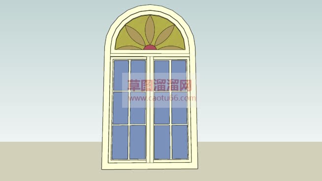 法式窗口窗户SU模型