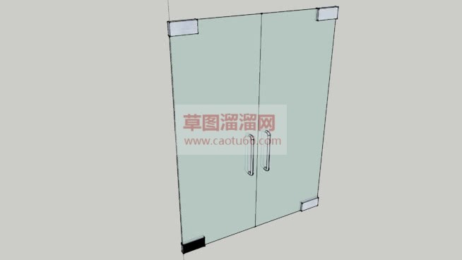 实用的玻璃门SU模型