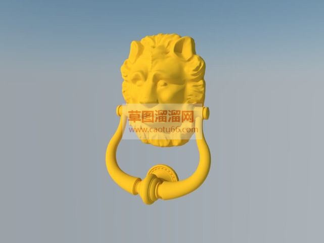 兽头门环免费SU模型