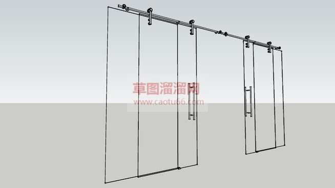 滑动玻璃门感SU模型