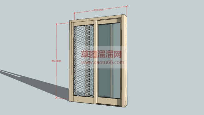 推玻璃窗下载SU模型