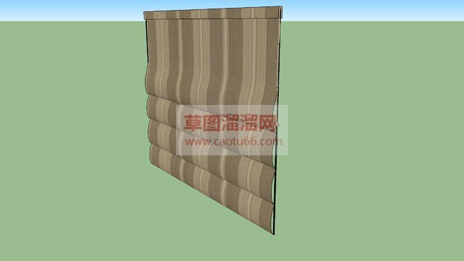 深色的罗马帘SU模型