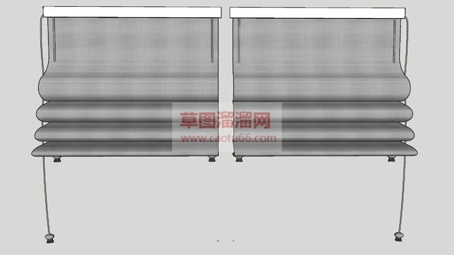 手拉式罗马帘SU模型