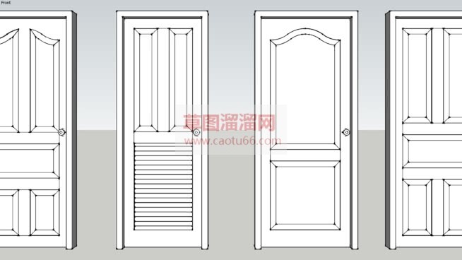 建模门怎么画SU模型