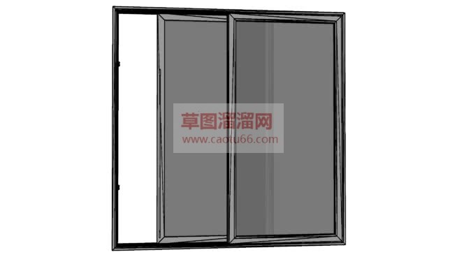 推拉门草图大SU模型