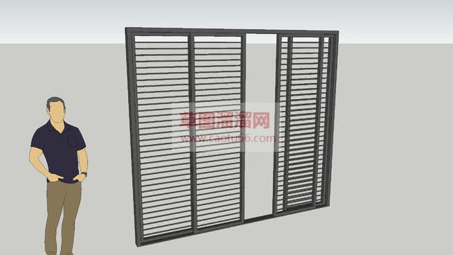 百叶移门SU模型
