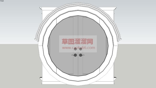 日式餐厅玻璃SU模型