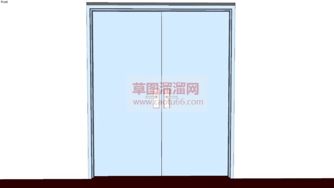 商店双开玻璃SU模型