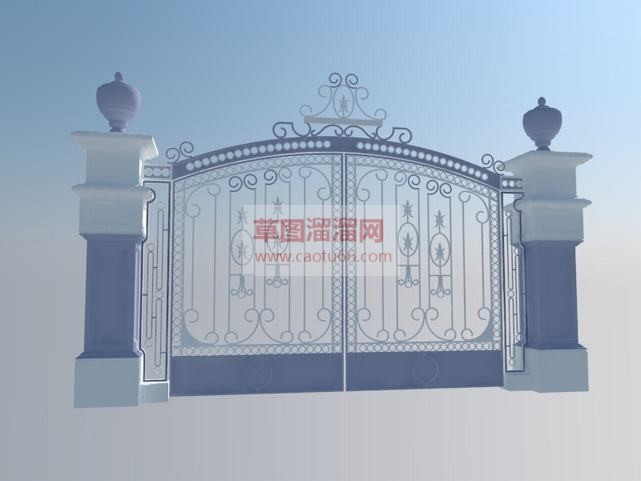 欧式铁艺门SU模型