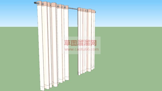 窗帘的画法SU模型