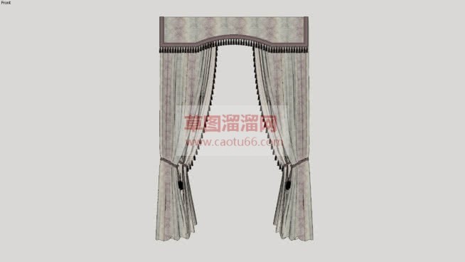 免费欧式窗帘SU模型