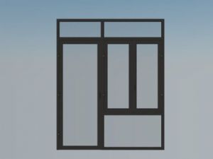玻璃门窗组合SU模型