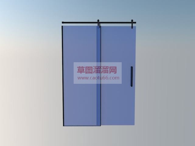 浴室间玻璃滑SU模型