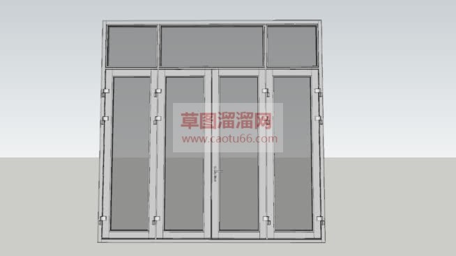 折叠玻璃门完SU模型