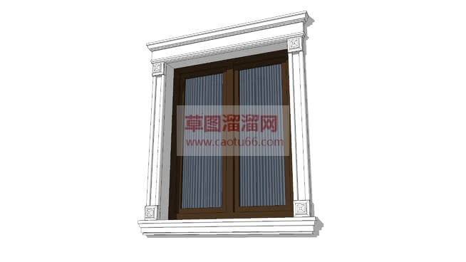 欧式窗户包边SU模型
