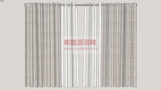 窗帘SU模型