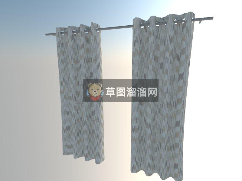 窗帘SU模型