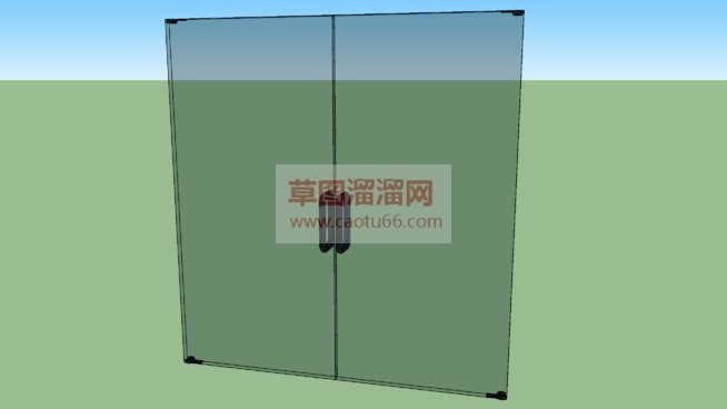 玻璃门SU模型