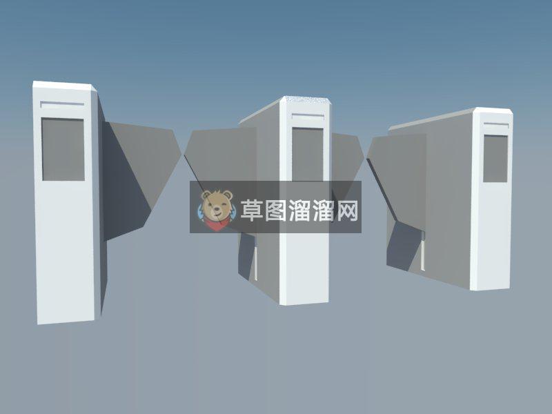 人行道闸配套SU模型