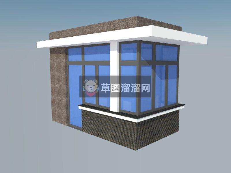 门卫亭岗亭SU模型